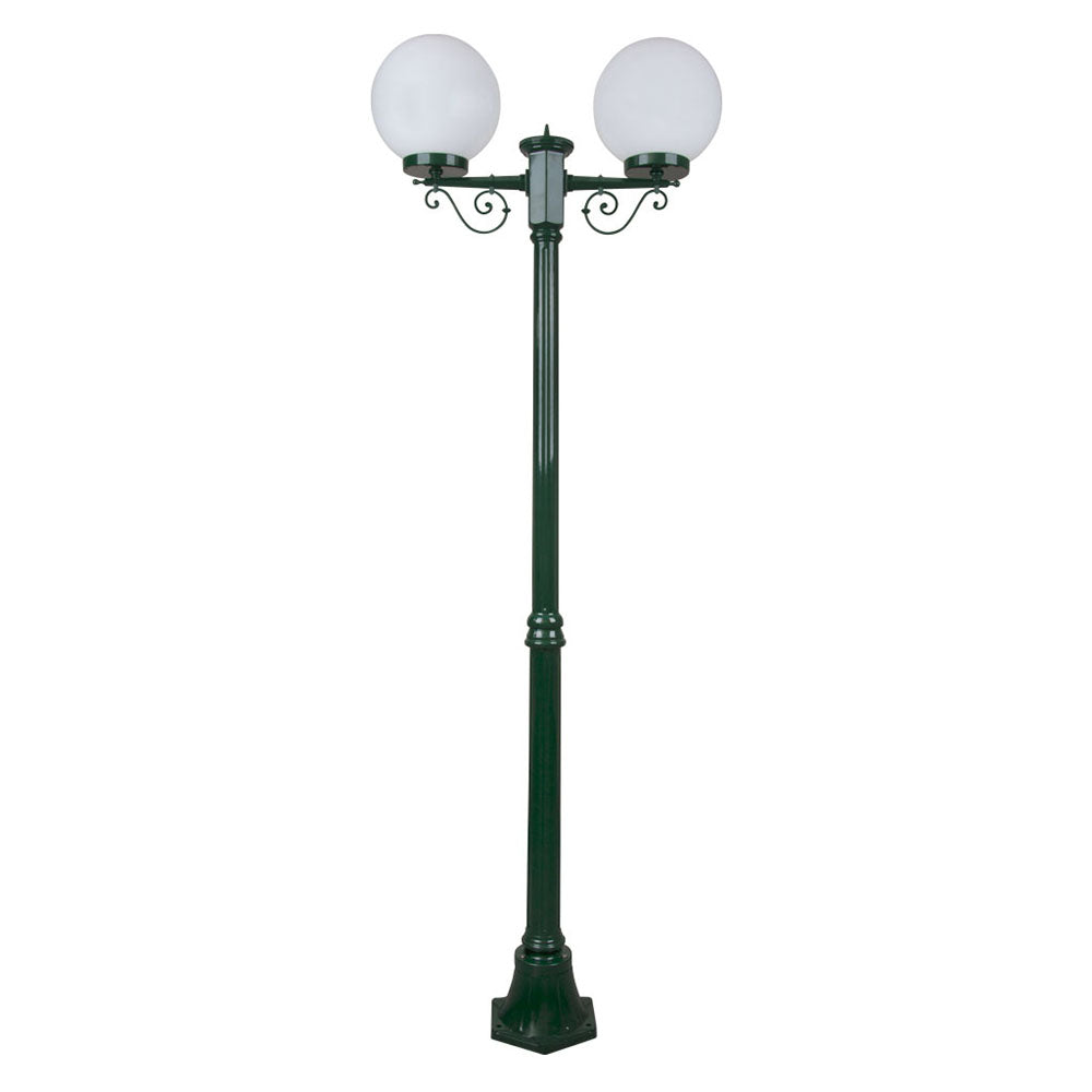 Buy Post Lights Australia Siena Post 2 Lights H2000mm W250mm Green Aluminium - 15653