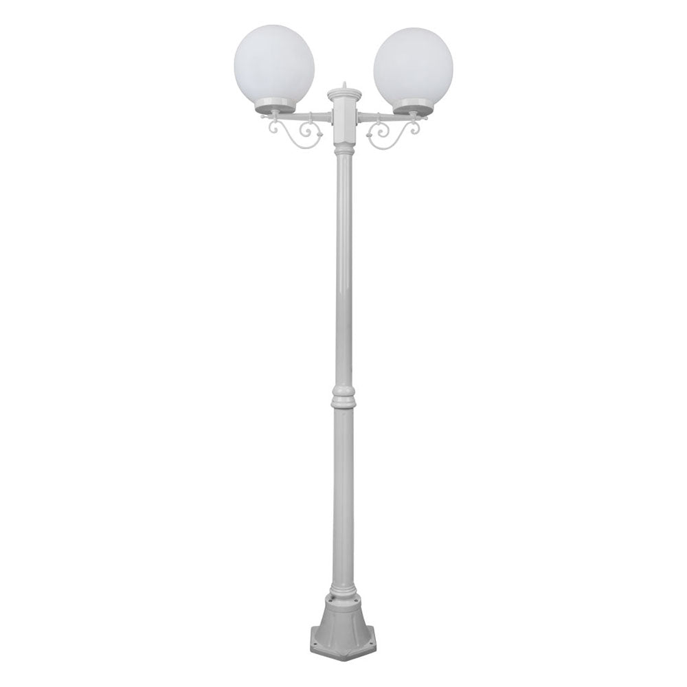 Buy Post Lights Australia Siena Post 2 Lights H2000mm W250mm White Aluminium - 15655