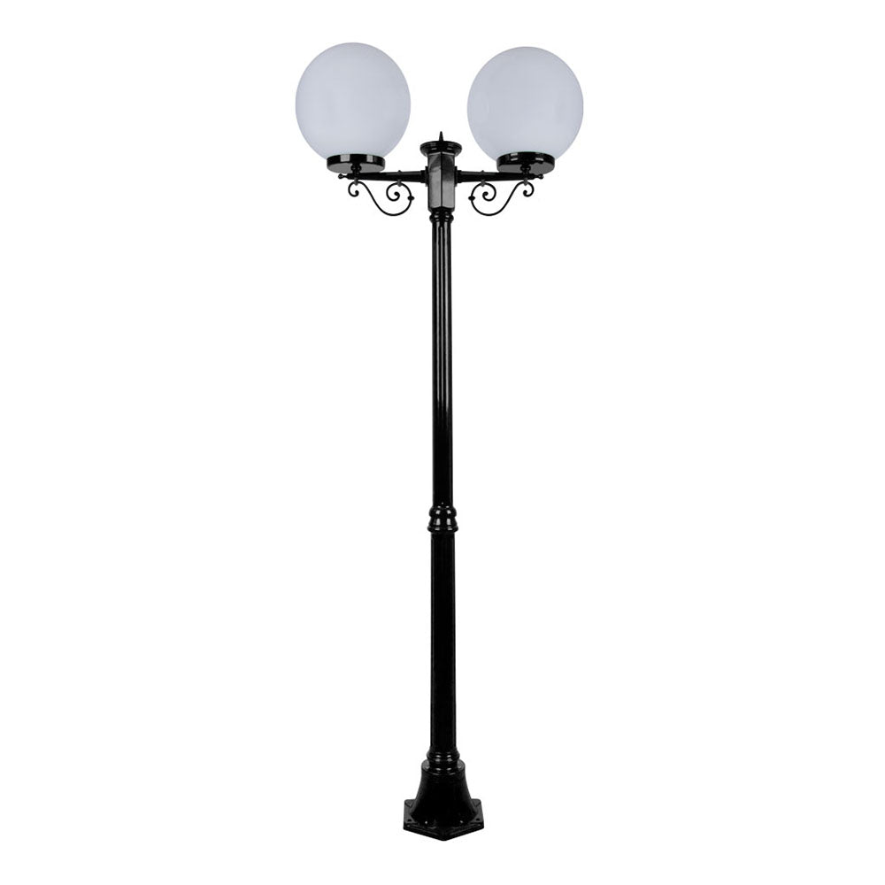 Buy Post Lights Australia Siena Post 2 Lights H2050mm W300mm Black Aluminium - 15657