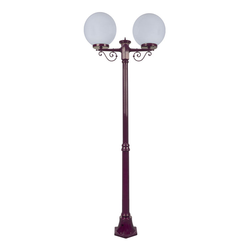 Buy Post Lights Australia Siena Post 2 Lights H2050mm W300mm Burgundy Aluminium - 15658