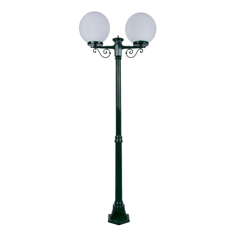 Buy Post Lights Australia Siena Post 2 Lights H2050mm W300mm Green Aluminium - 15659