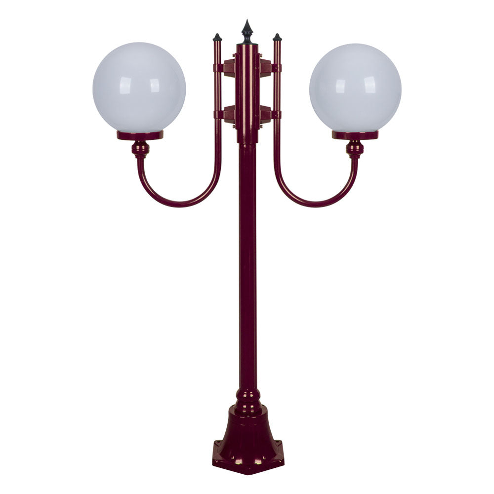 Buy Post Lights Australia Lisbon Post 2 Lights Up Bracket H1260mm W250mm Burgundy Aluminium - 15688