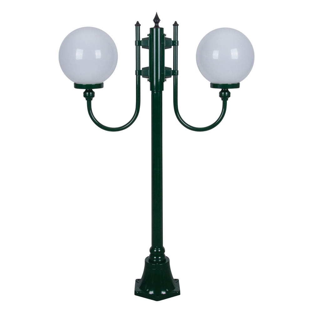 Buy Post Lights Australia Lisbon Post 2 Lights Up Bracket H1260mm W250mm Green Aluminium - 15689