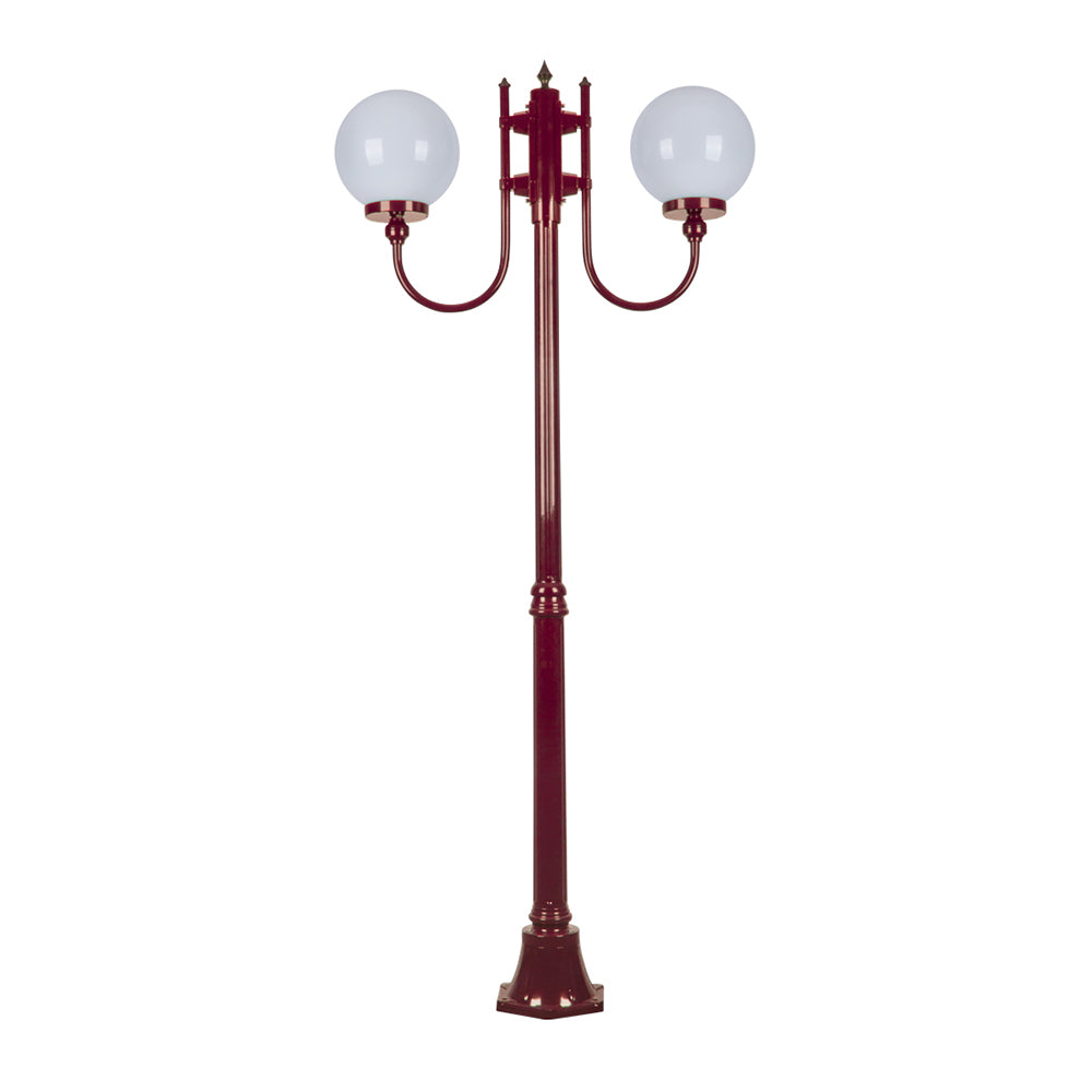 Lisbon Post 2 Lights Up Bracket H1890mm W250mm Burgundy Aluminium - 15712