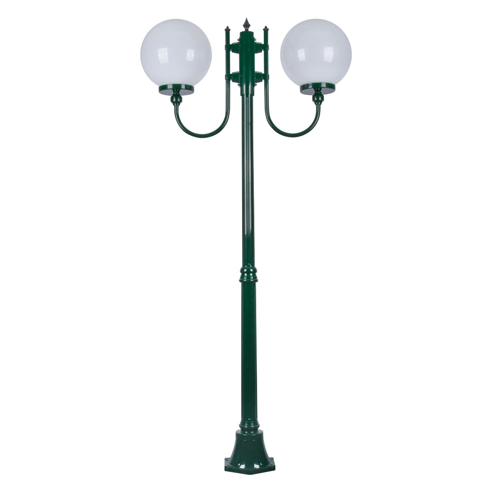 Lisbon Post 2 Lights Up Bracket H1890mm W300mm Green Aluminium - 15719