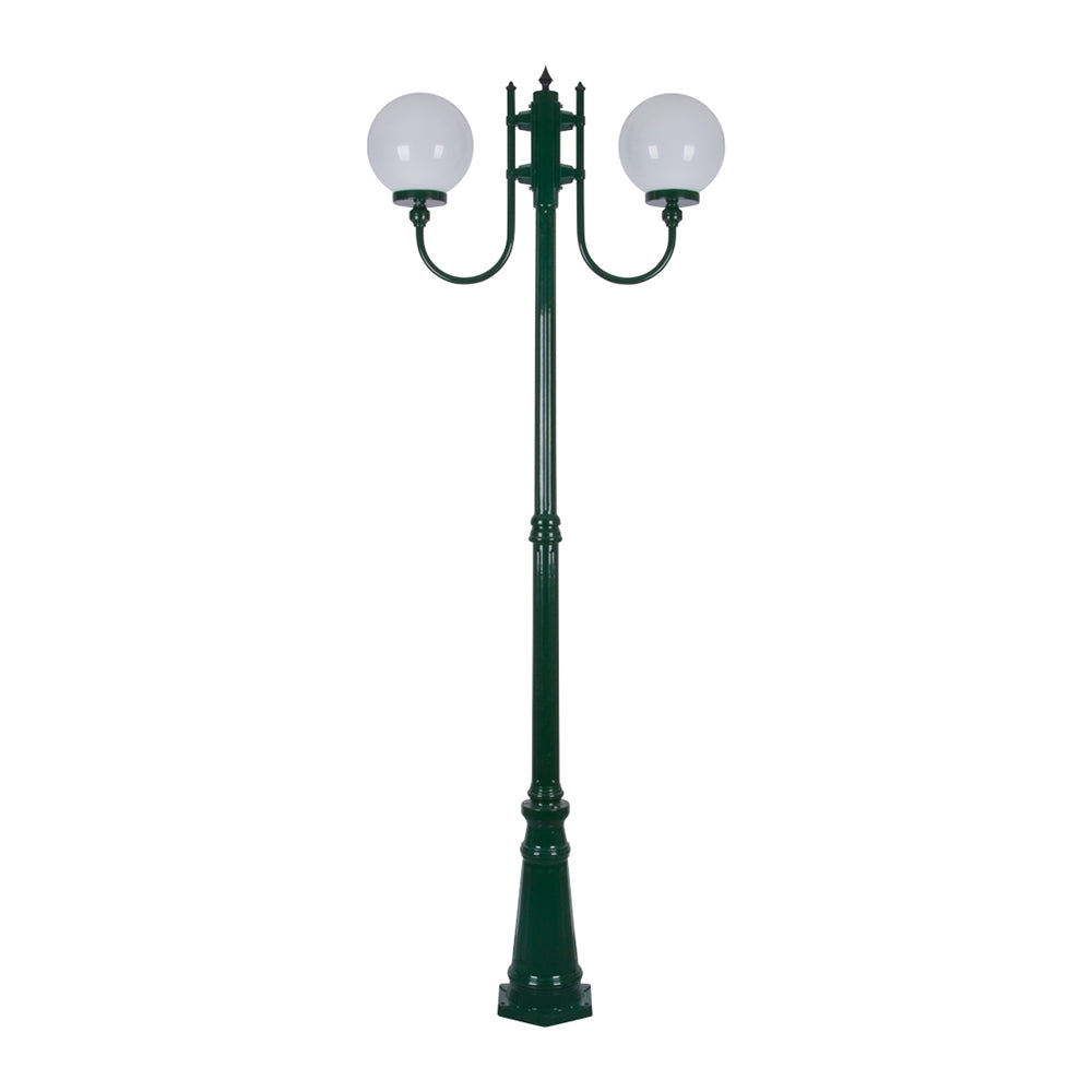 Buy Post Lights Australia Lisbon Post 2 Lights Up Bracket H2250mm W250mm Green Aluminium - 15737