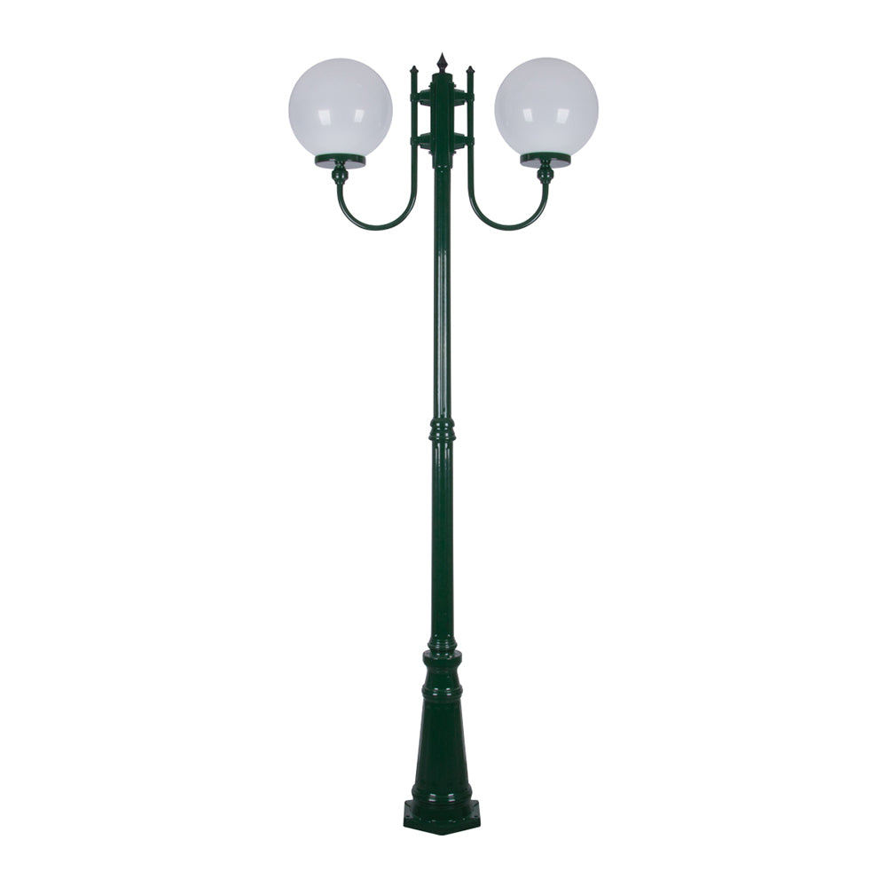 Buy Post Lights Australia Lisbon Post 2 Lights Up Bracket H2250mm W300mm Green Aluminium - 15743