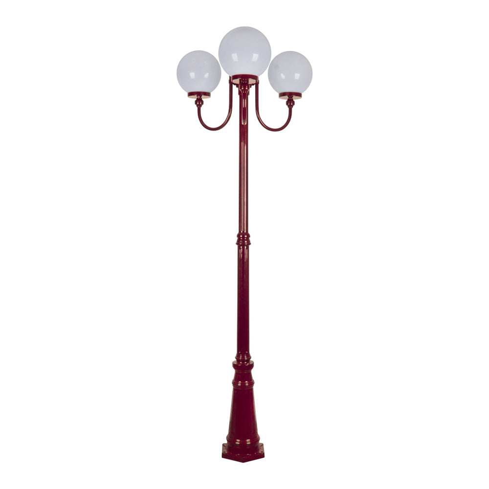 Buy Post Lights Australia Lisbon Post 3 Lights Up Bracket H2250mm W250mm Burgundy Aluminium - 15760