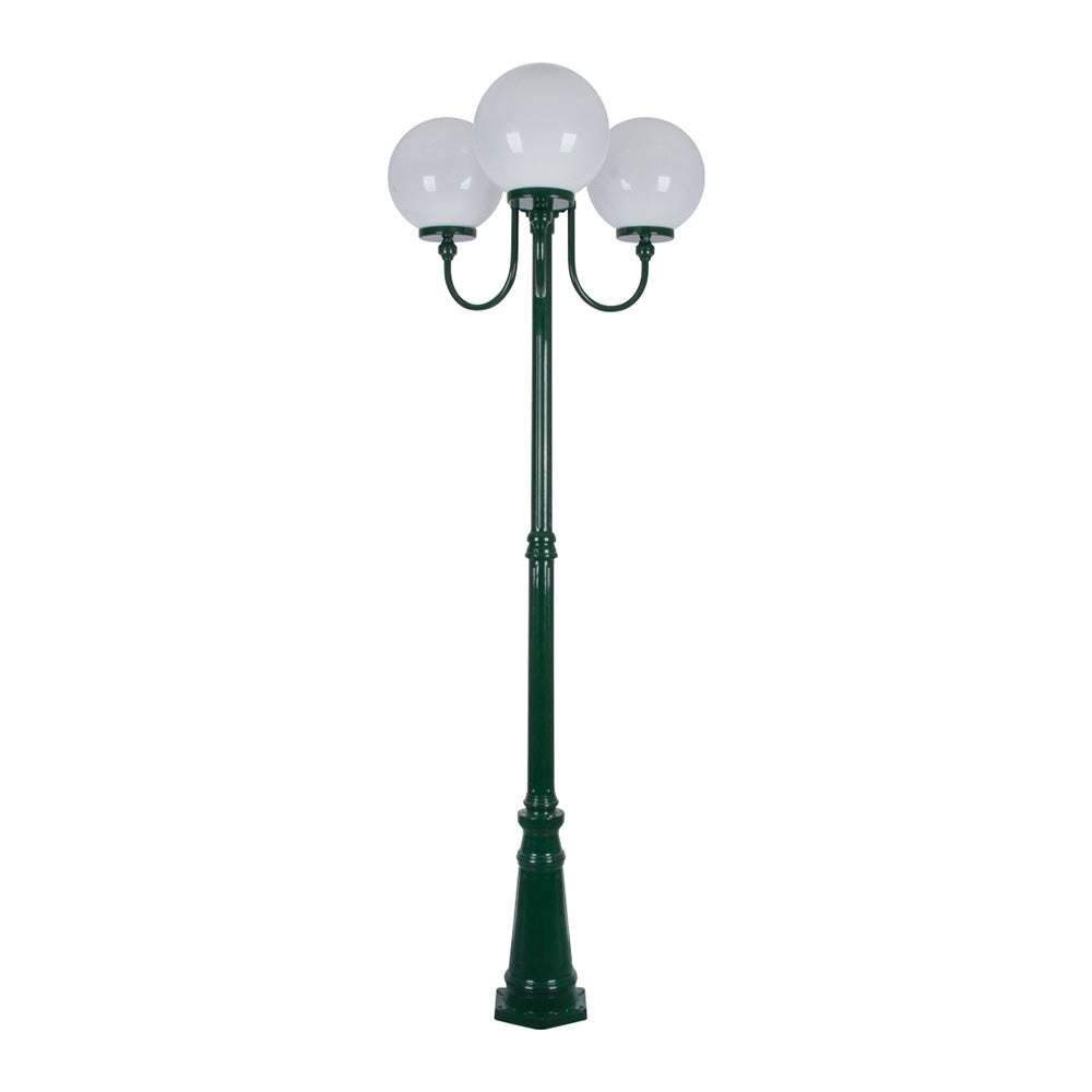 Buy Post Lights Australia Lisbon Post 3 Lights Up Bracket H2250mm W300mm Green Aluminium - 15767