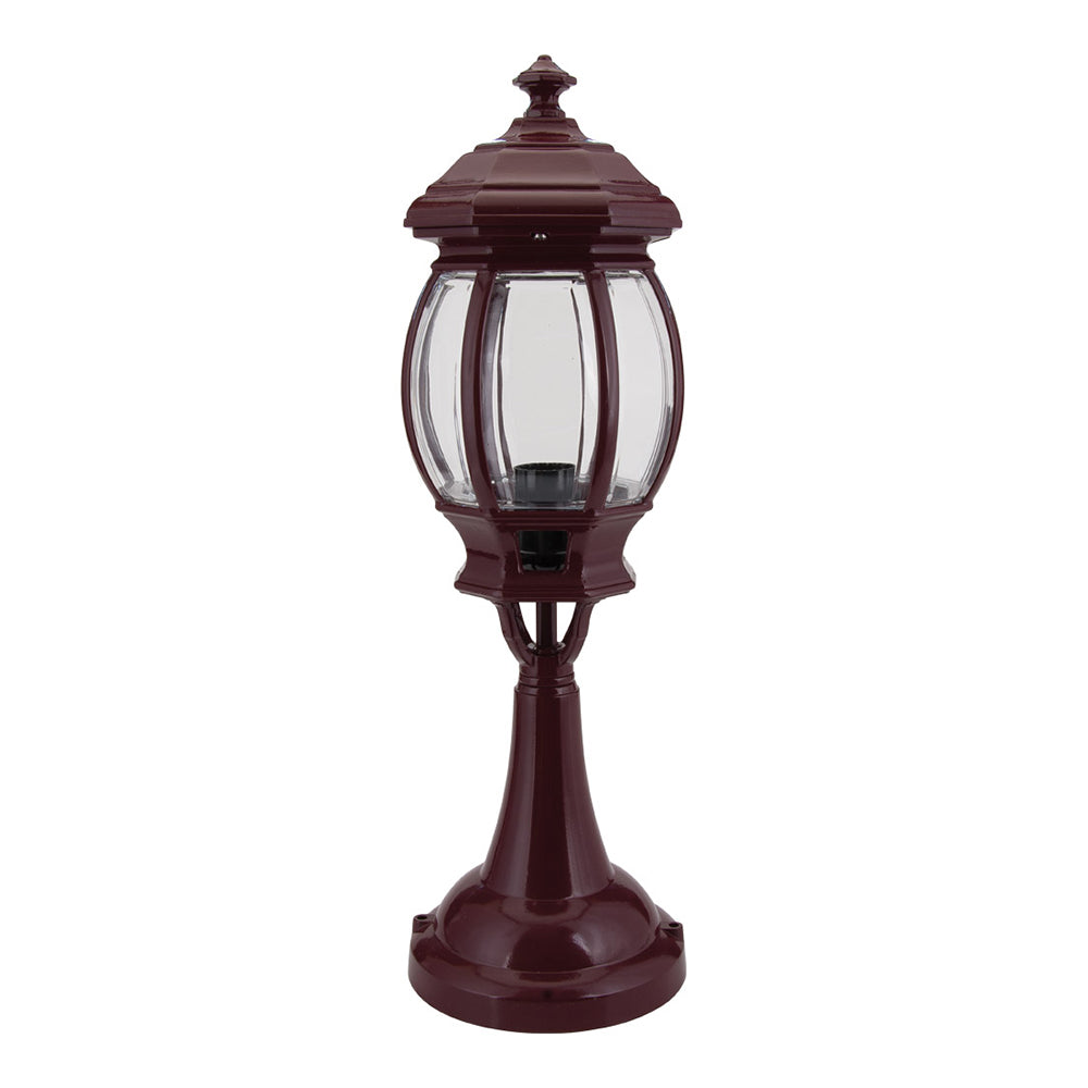 Buy Pillar & Pedestal Lights Australia Vienna Pillar & Pedestal Light Burgundy Aluminium - 15898