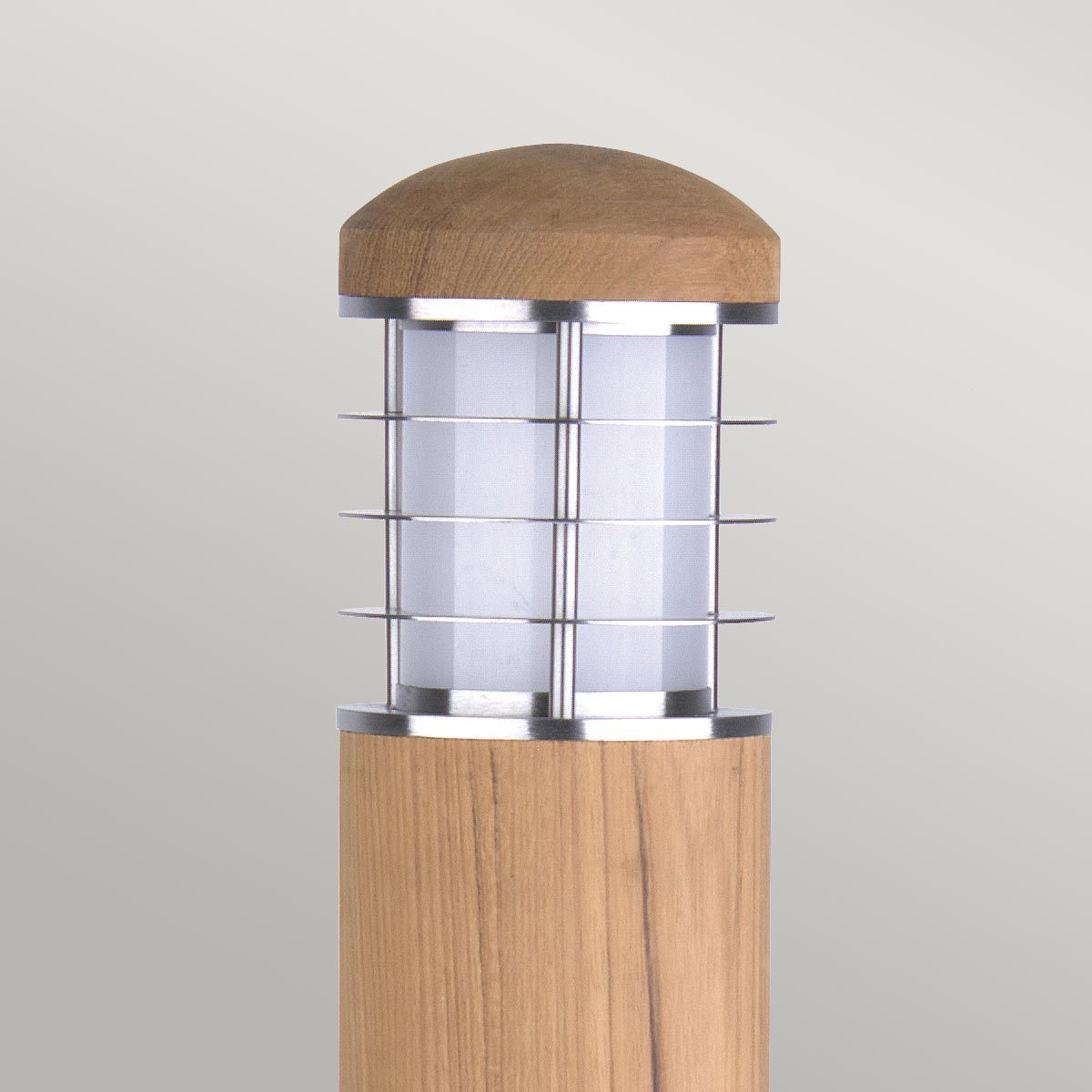 Poole Light Bollard Teak and Stainless Steel - GZ-POOLE-B