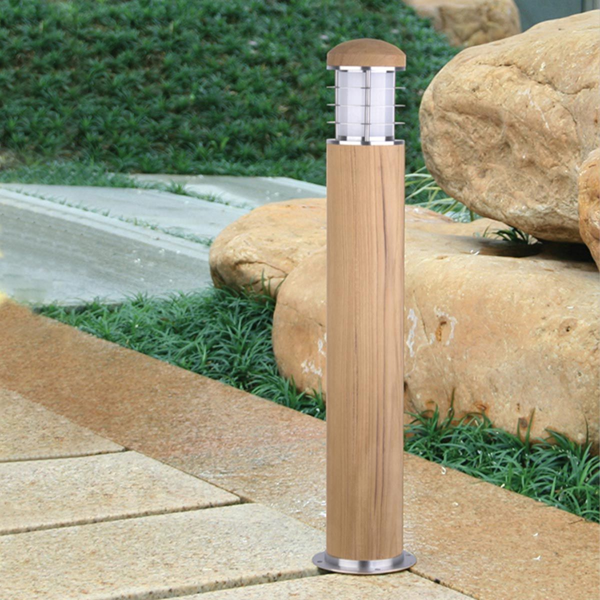 Poole Light Bollard Teak and Stainless Steel - GZ-POOLE-B