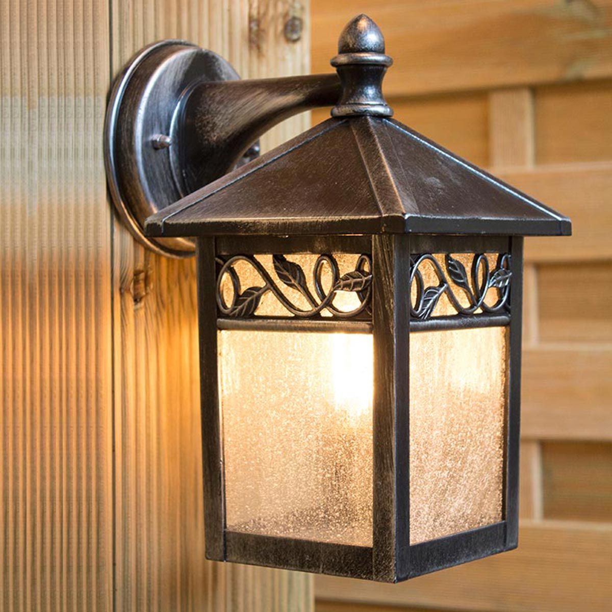 Winchcombe Light Wall Lantern Black & Silver - GZH-WC2