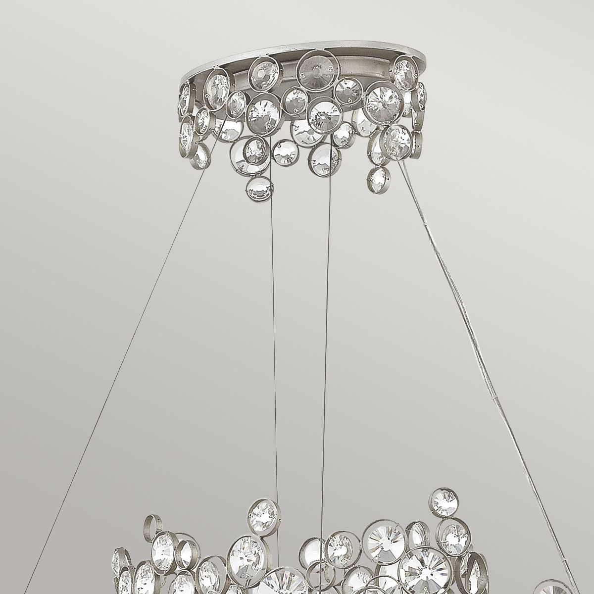 Anya Linear Chandelier Silver Leaf - HK-ANYA-ISLE