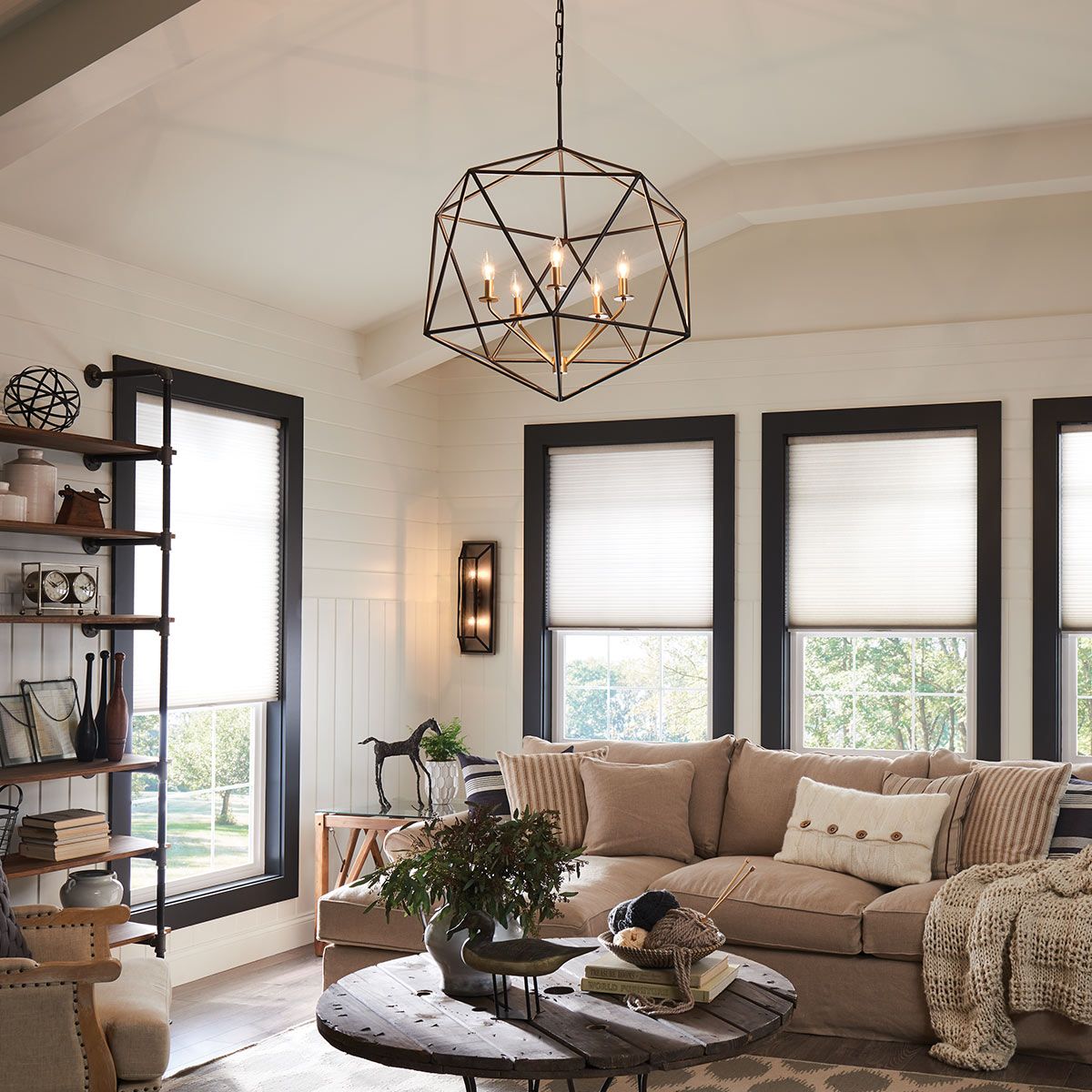 Astrid 5 Light Pendant Chandelier Matte Bronze & Deluxe Gold - HK-ASTRID-5P