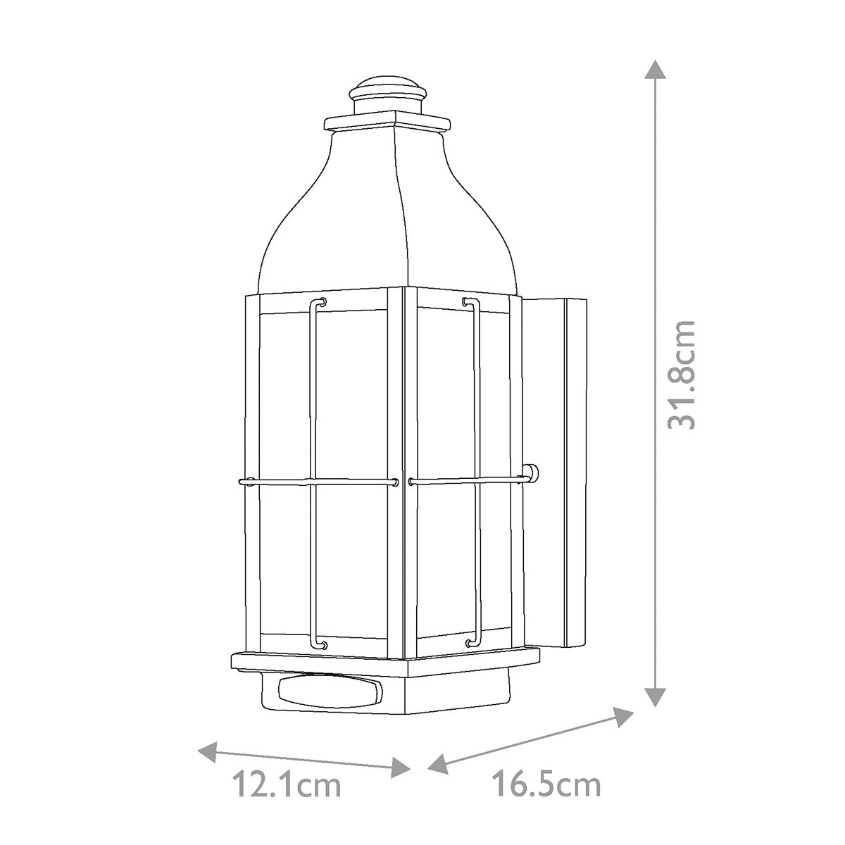 Bingham Light Small Wall Lantern Sienna - HK-BINGHAM-S