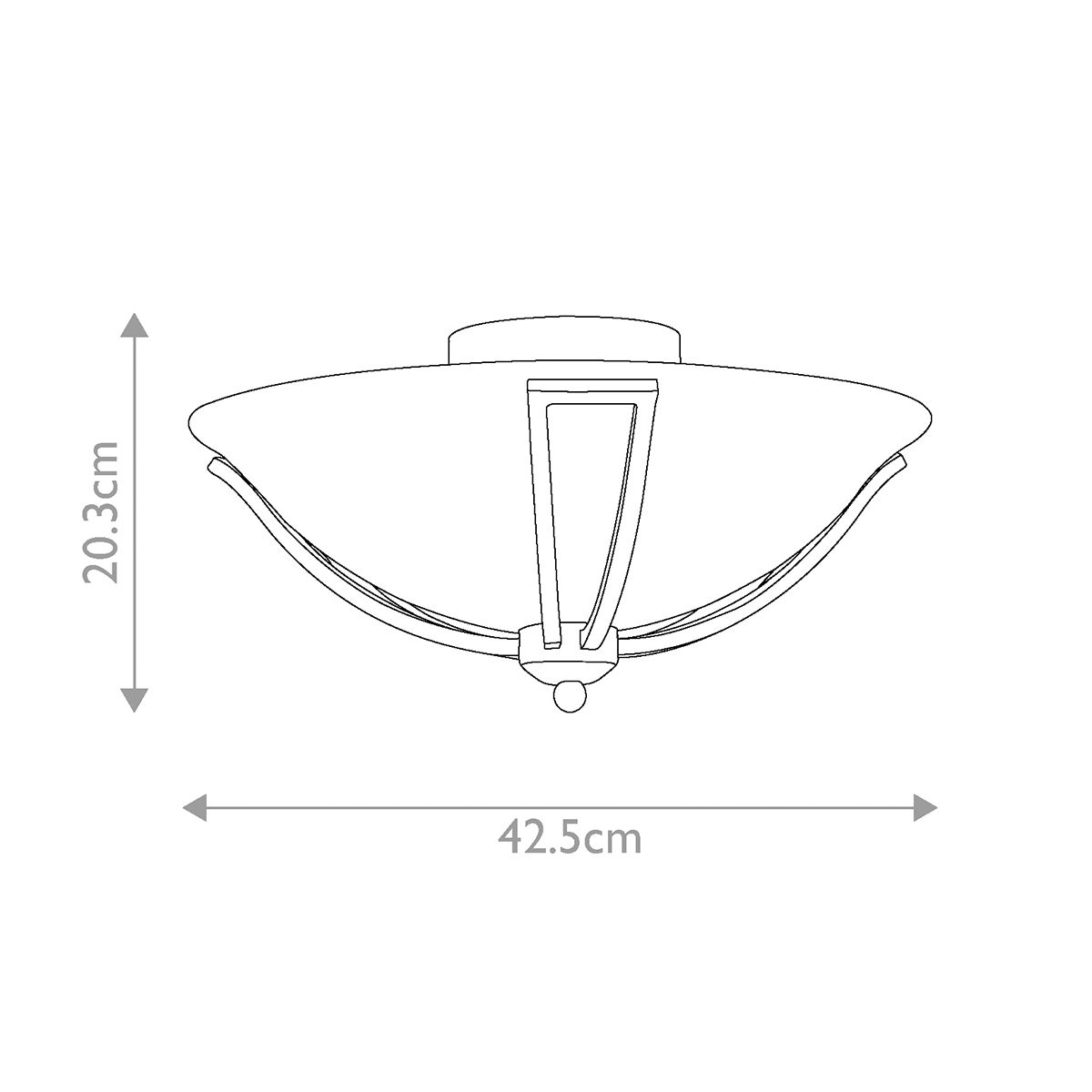 Bolla 2 Light Flush Mount Light Brushed Nickel - HK-BOLLA-F