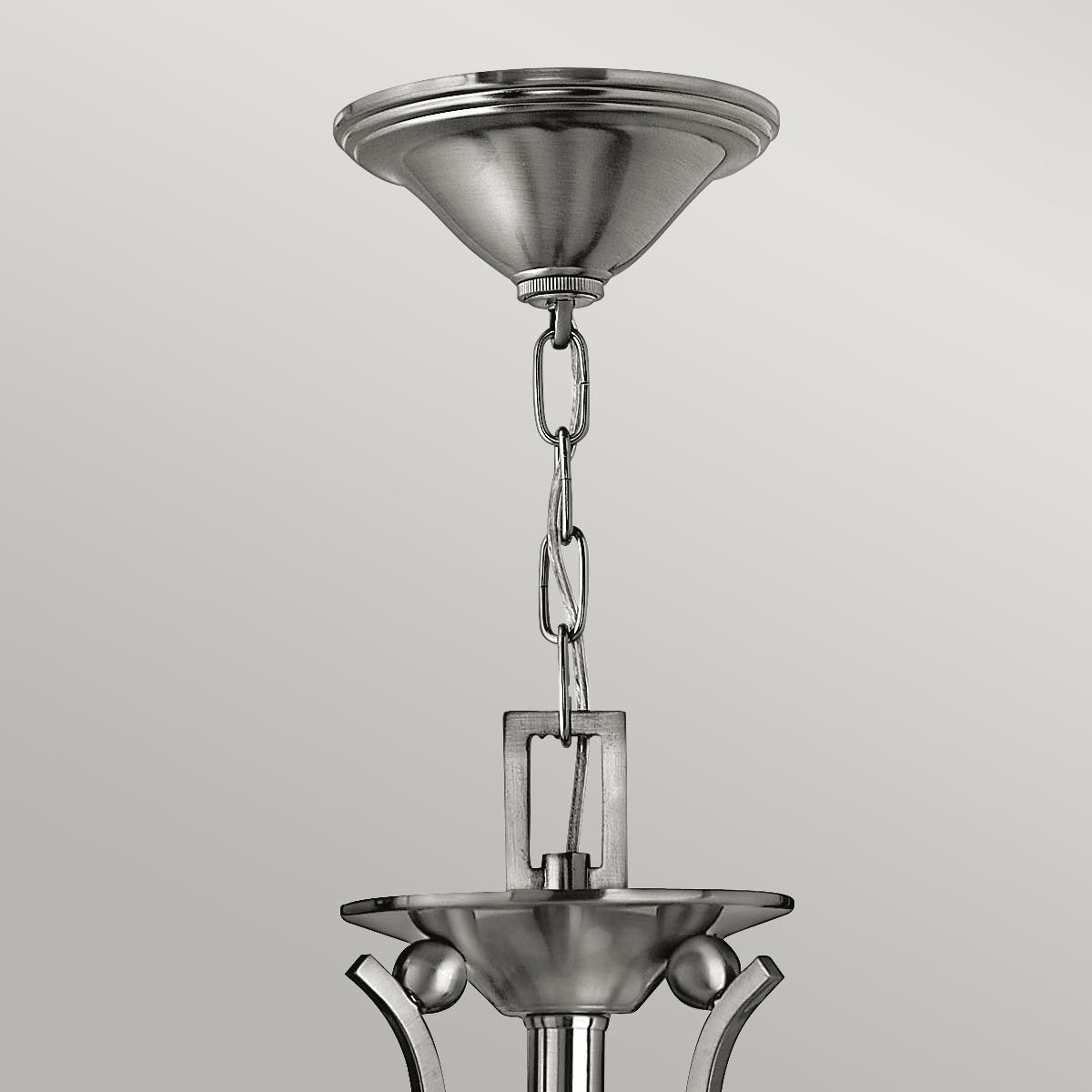 Bolla 3 Light Chandelier Brushed Nickel - HK-BOLLA3