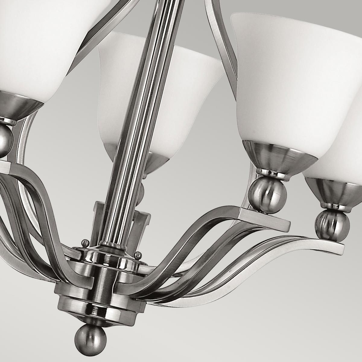 Bolla 5 Light Chandelier Brushed Nickel - HK-BOLLA5