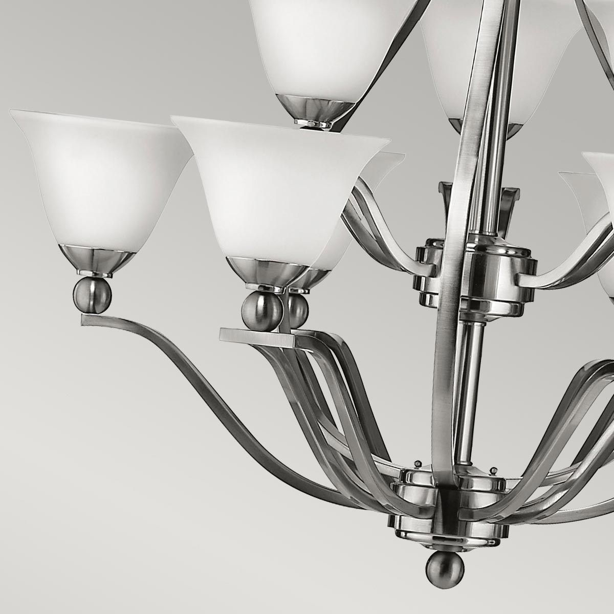 Bolla 9 Light Chandelier Brushed Nickel - HK-BOLLA9