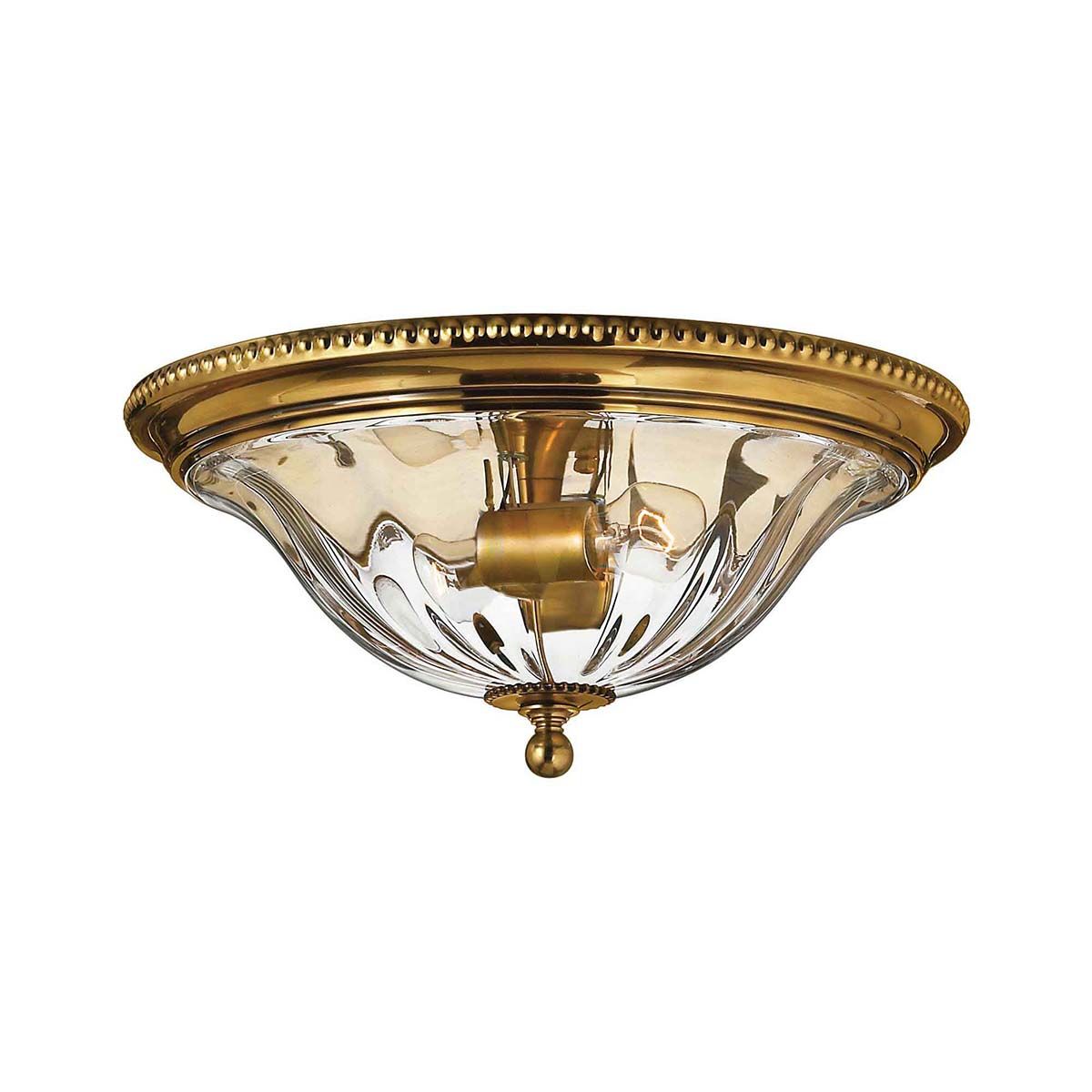 Cambridge 2 Light Small Flush Mount Light Burnished Brass - HK-CAMBRIDGE-F-A