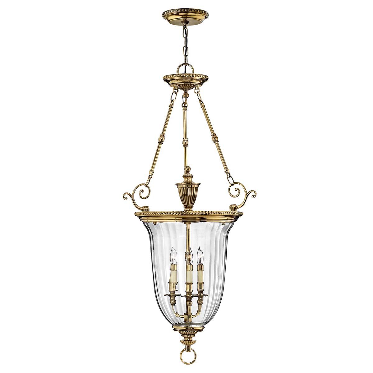 Cambridge 3 Light Large Pendant Burnished Brass - HK-CAMBRIDGE-P-L