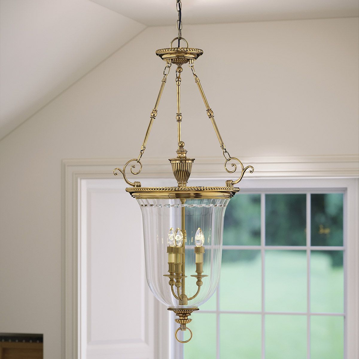 Cambridge 3 Light Large Pendant Burnished Brass - HK-CAMBRIDGE-P-L