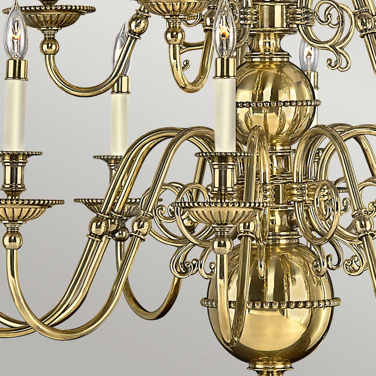 Cambridge 15 Light Chandelier Burnished Brass - HK-CAMBRIDGE15