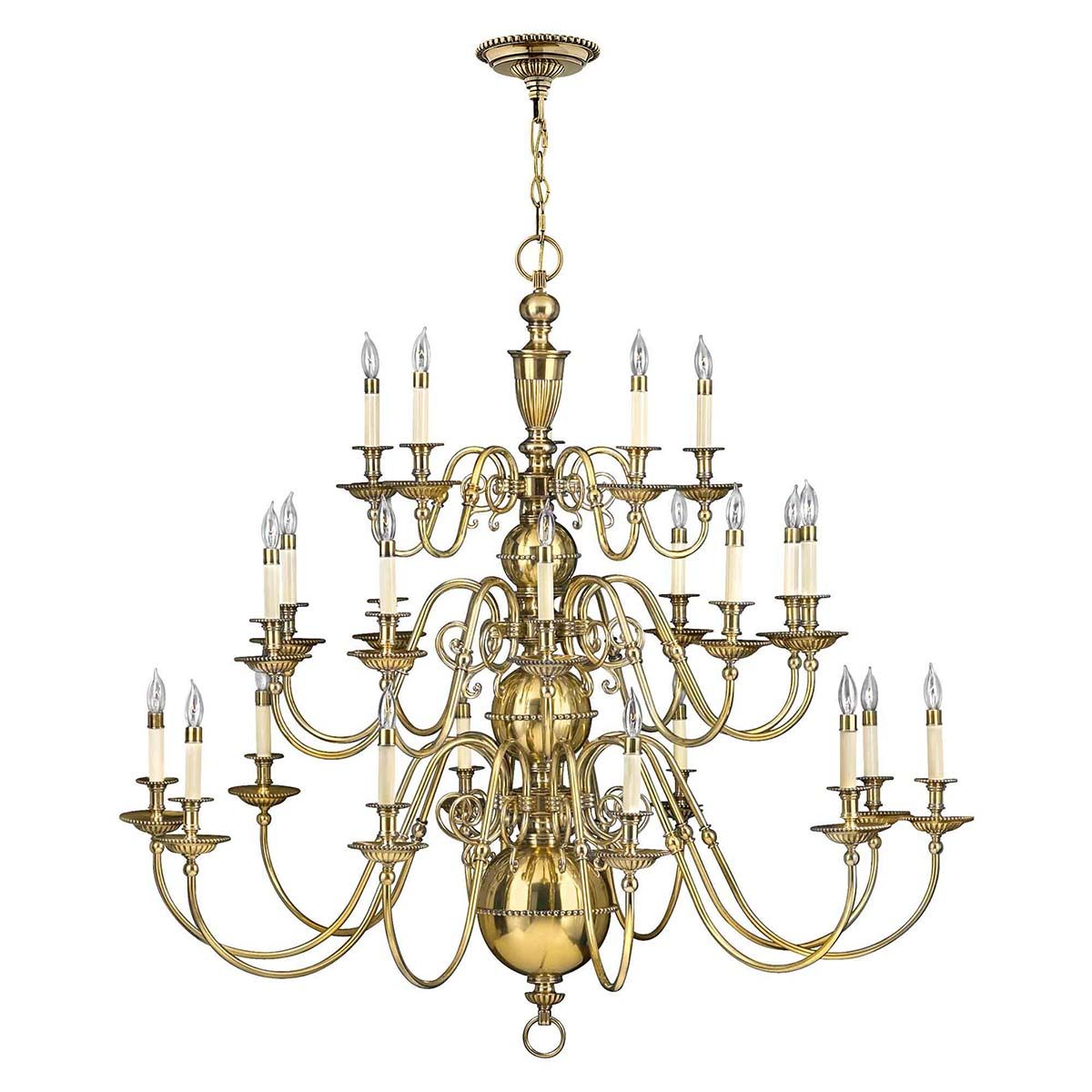 Cambridge 25 Light Chandelier Burnished Brass - HK-CAMBRIDGE25