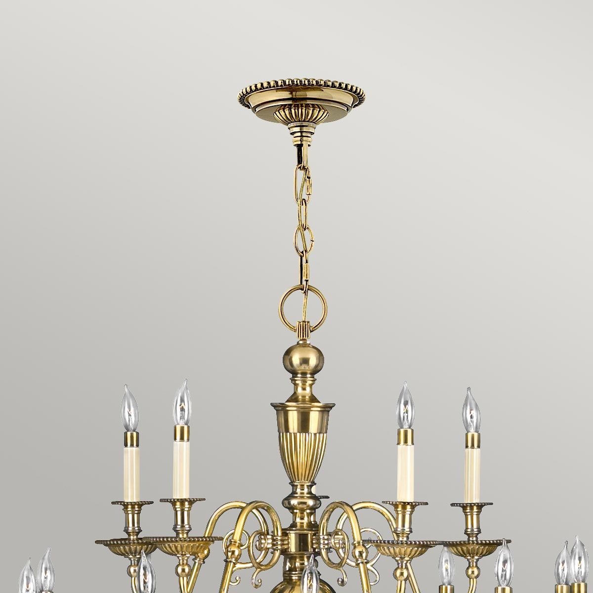 Cambridge 25 Light Chandelier Burnished Brass - HK-CAMBRIDGE25