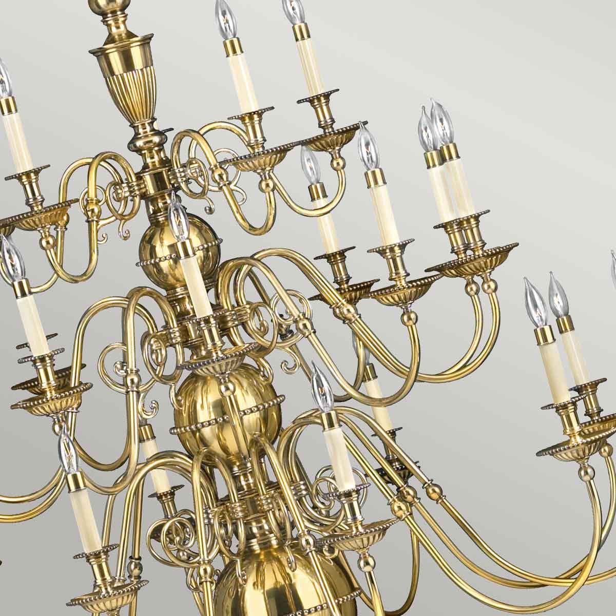 Cambridge 25 Light Chandelier Burnished Brass - HK-CAMBRIDGE25