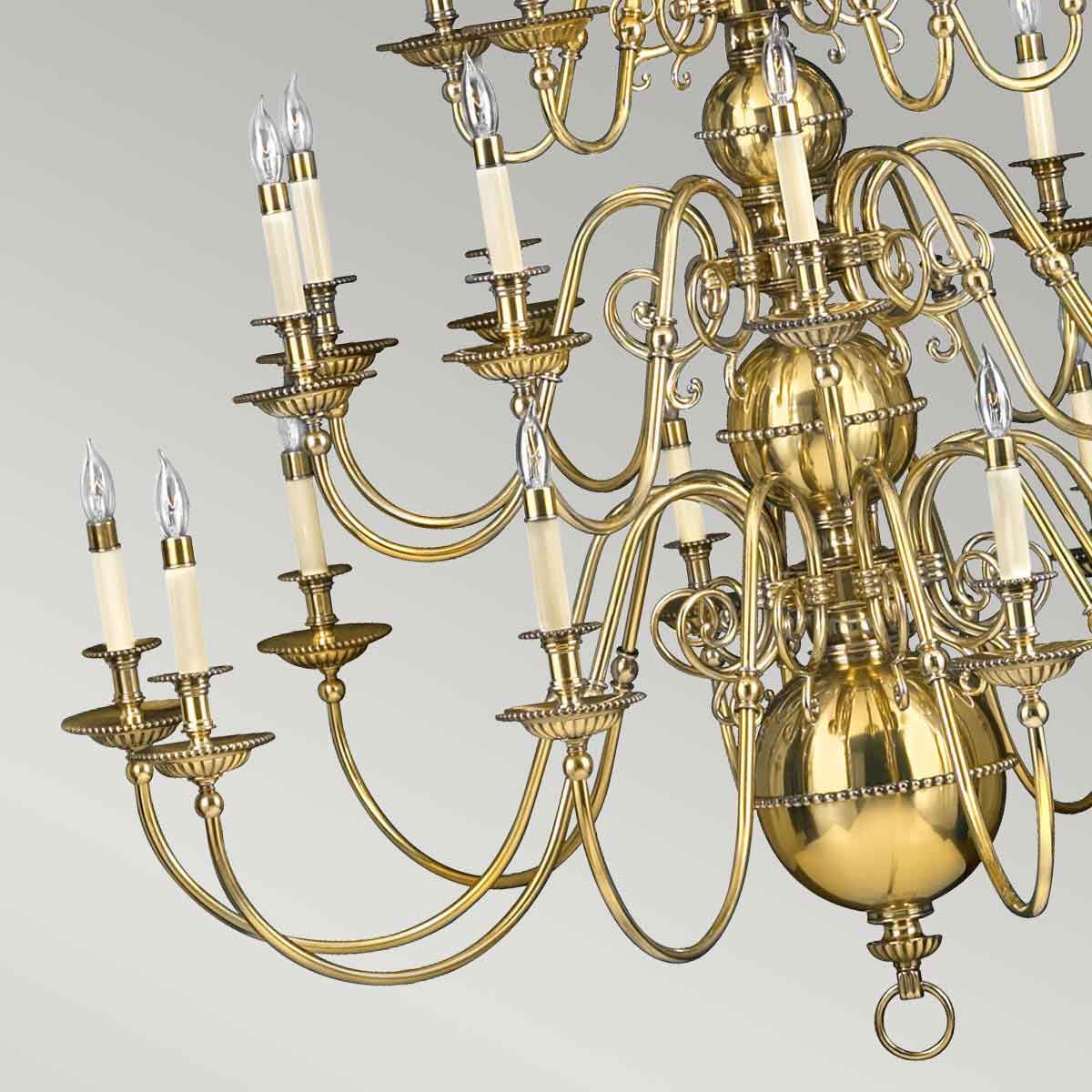 Cambridge 25 Light Chandelier Burnished Brass - HK-CAMBRIDGE25