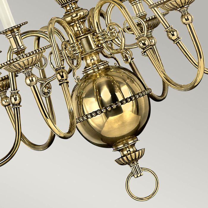 Cambridge 6 Light Chandelier Burnished Brass - HK-CAMBRIDGE6