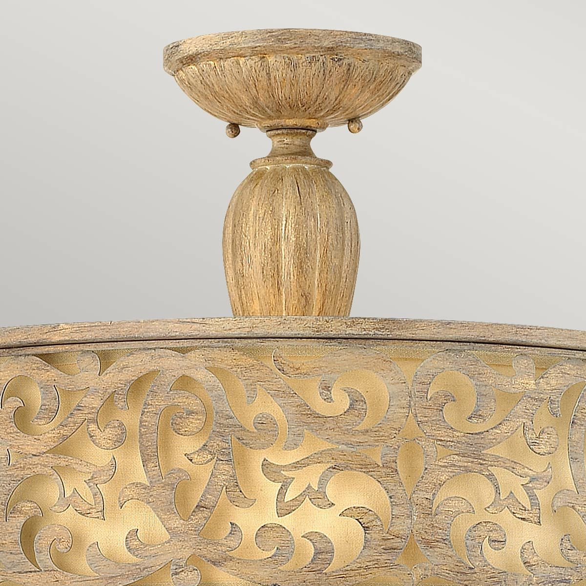 Carabel 3 Light Large Semi Flush Mount Light Brushed Champagne - HK-CARABEL-SF-L