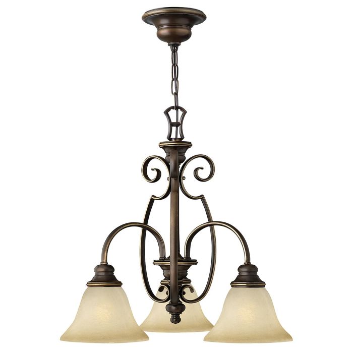 Cello 3 Light Chandelier Antique Bronze - HK-CELLO3