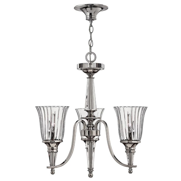 Chandon 3 Light Chandelier Sterling - HK-CHANDON3