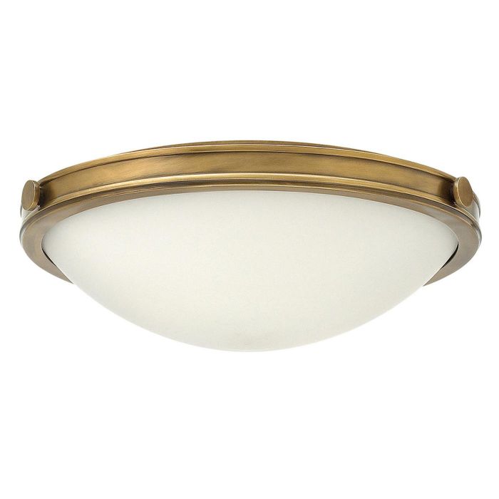 Collier 3 Light Large Flush Mount Light Heritage Brass - HK-COLLIER-F-M