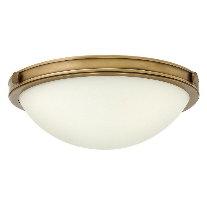 Collier 2 Light Small Flush Mount Light Heritage Brass - HK-COLLIER-F-S