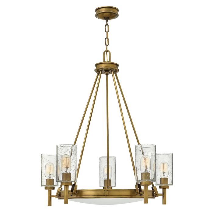 Collier 5 Light Chandelier Heritage Brass - HK-COLLIER5