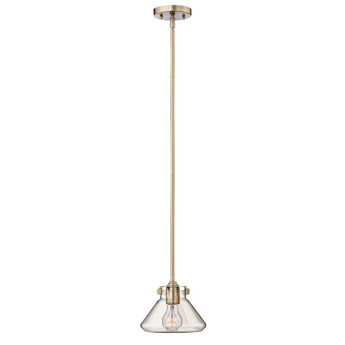 Congress 1 Light Clear Glass Pendant Brushed Caramel - HK-CONGRESS-P-A-BC