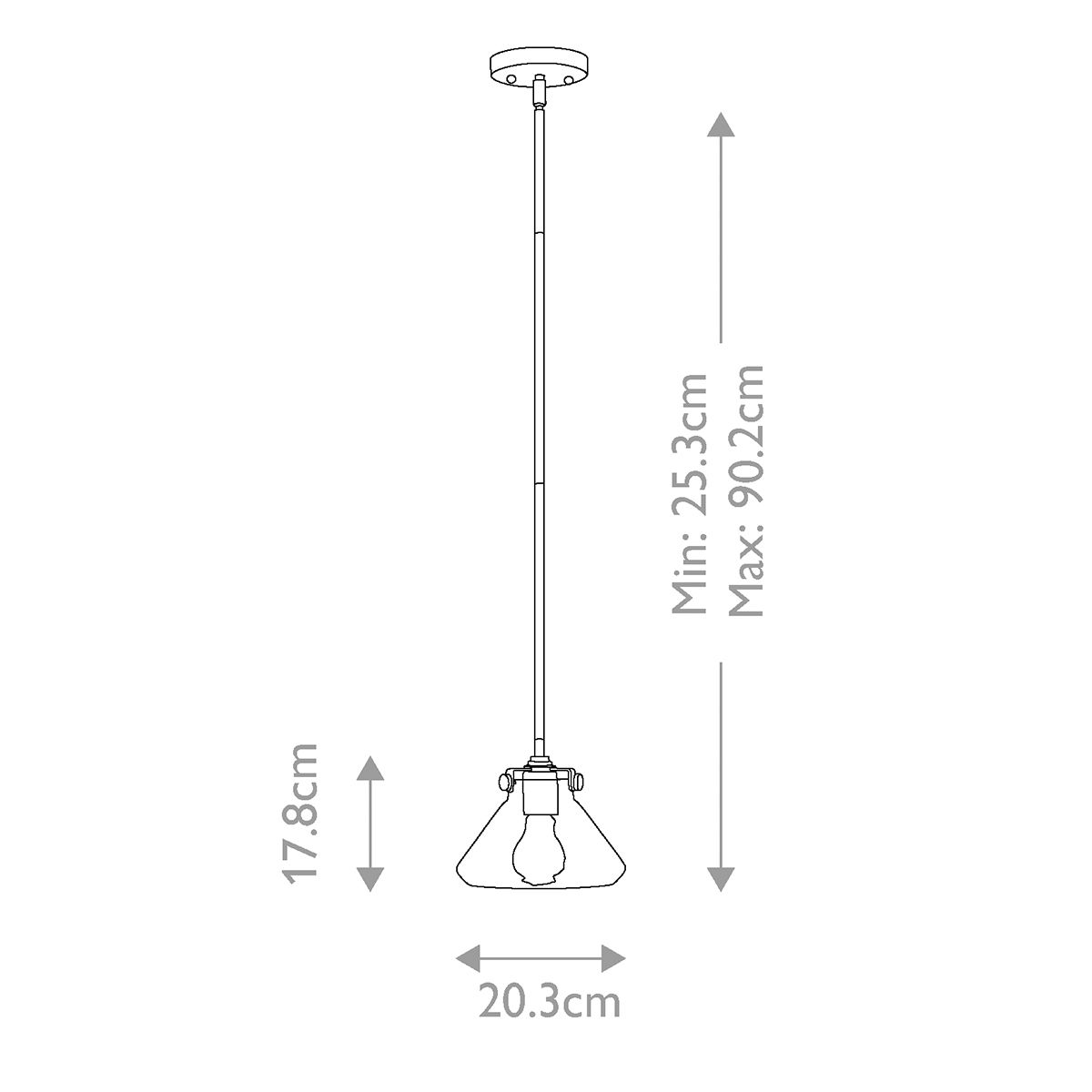 Congress 1 Light Clear Glass Pendant Brushed Caramel - HK-CONGRESS-P-A-BC