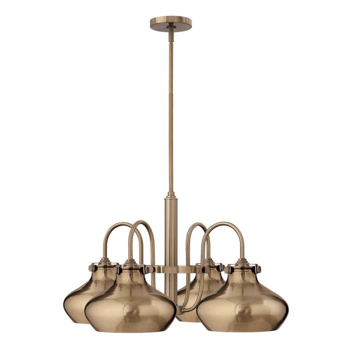 Congress 4 Light Chandelier Brushed Caramel - HK-CONGRESS4-C-BC