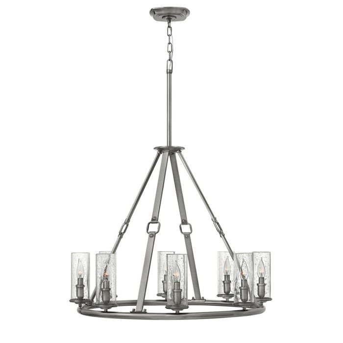 Dakota 8 Light Chandelier Polished Antique Nickel - HK-DAKOTA8