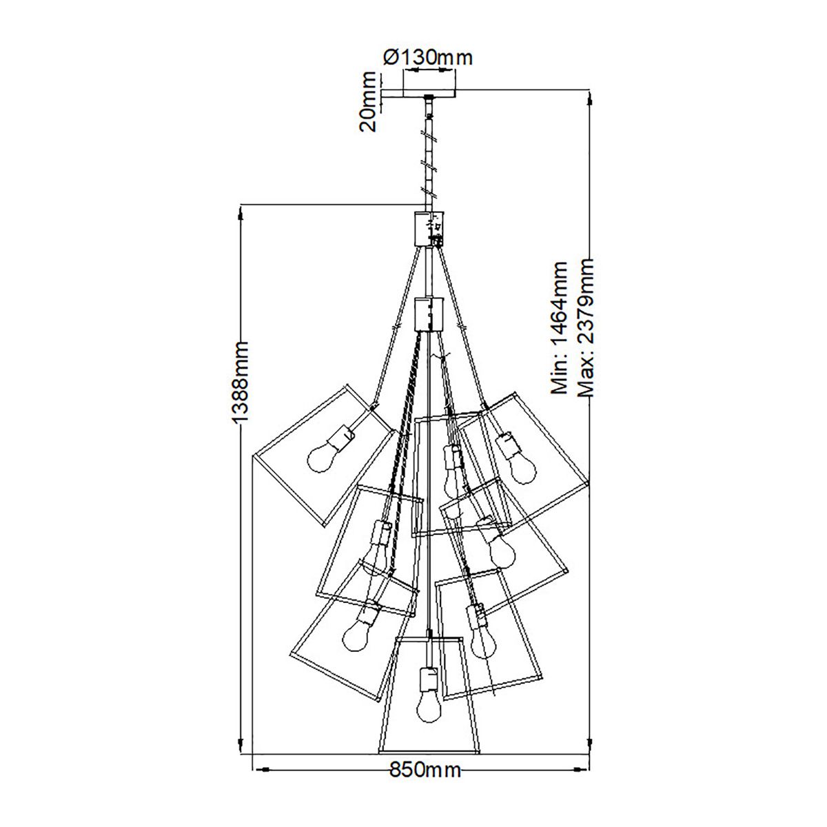 Fulton 13 Light Large Foyer Chandelier Bronze & Brass - HK-FULTON-13P