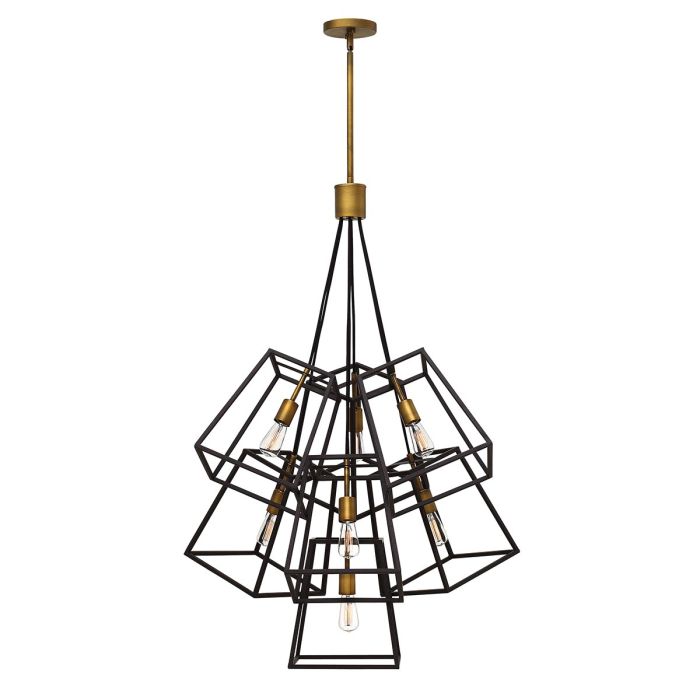 Fulton 7 Light Chandelier Bronze & Brass - HK-FULTON-7P