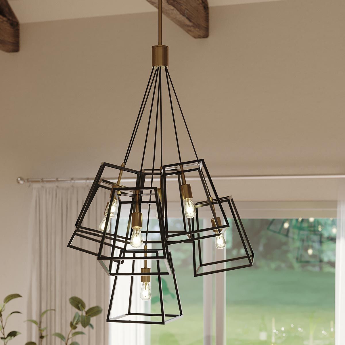 Fulton 7 Light Chandelier Bronze & Brass - HK-FULTON-7P