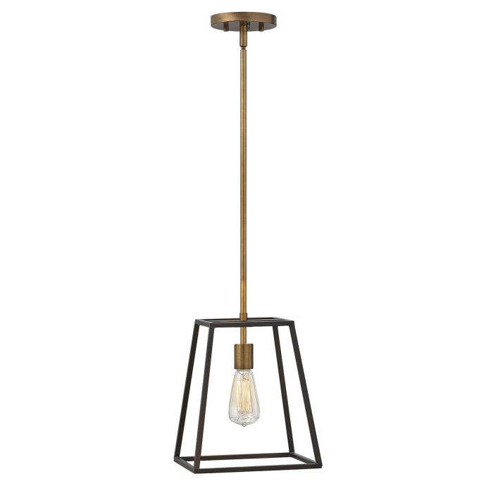 Fulton 1 Light Pendant Bronze & Brass - HK-FULTON-P