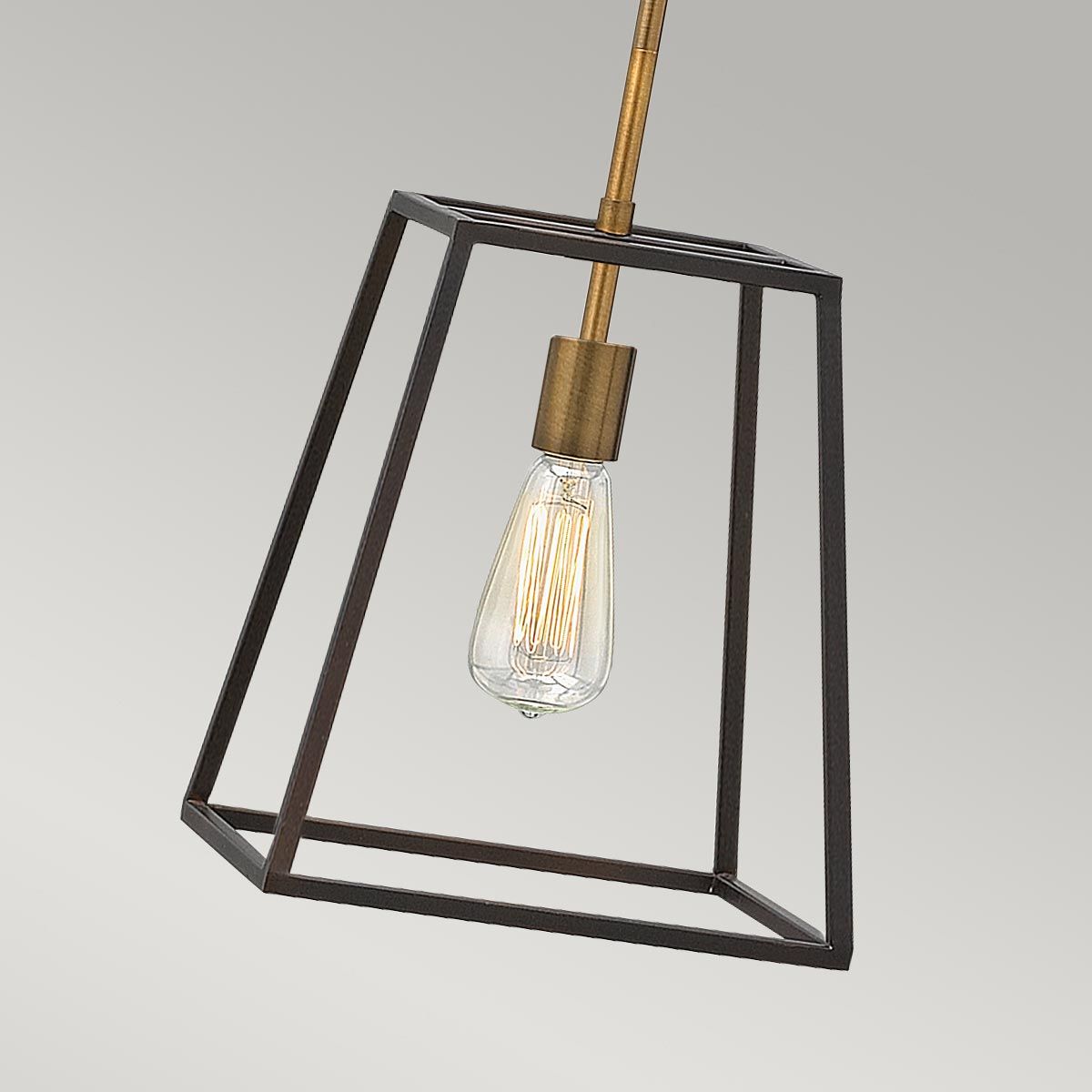 Fulton 1 Light Pendant Bronze & Brass - HK-FULTON-P