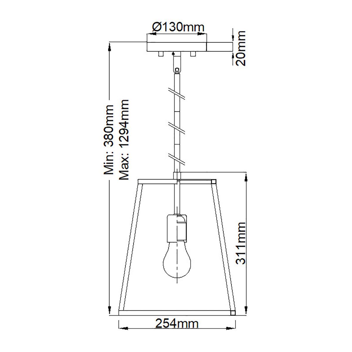 Fulton 1 Light Pendant Bronze & Brass - HK-FULTON-P