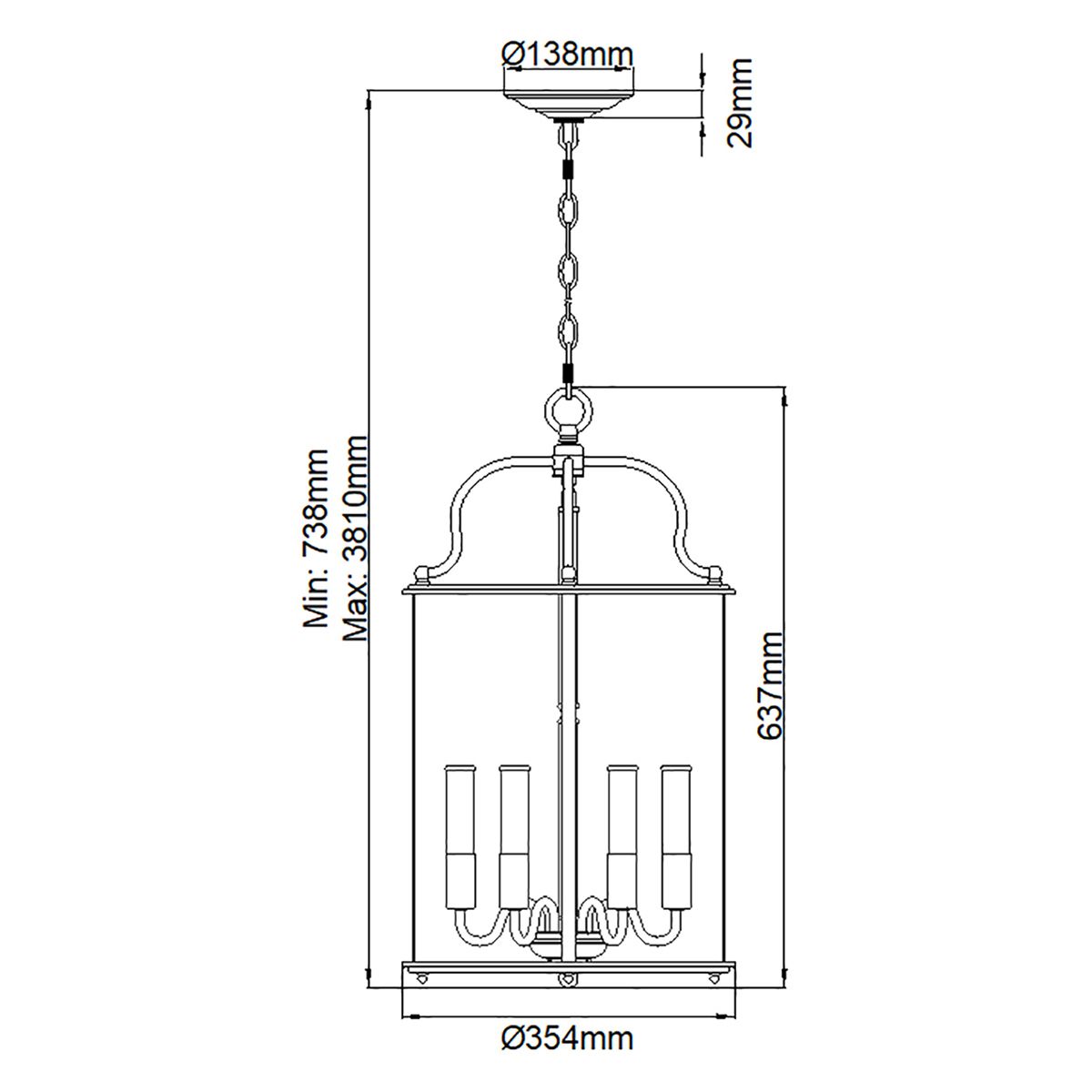 Gentry 6 Light Large Pendant Olde Bronze - HK-GENTRY-P-L-OB